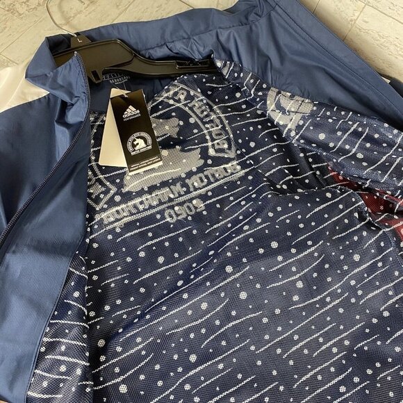 Adidas Boston Marathon Jacket 2020 FQ7760 Mens Sz Small‎ Colorblock Full Zip NWT - Picture 7 of 10
